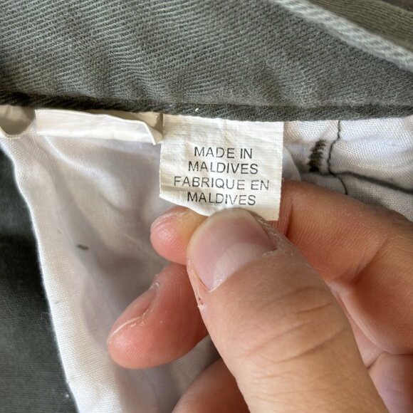 VINTAGE Bugle Boy Pants Men’s 36 Green Baggy Cargo Skater Grunge Y2K Relaxed 90s - Picture 13 of 16